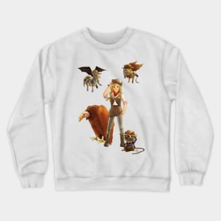 Tammy And Her Critters Tame The West Crewneck Sweatshirt